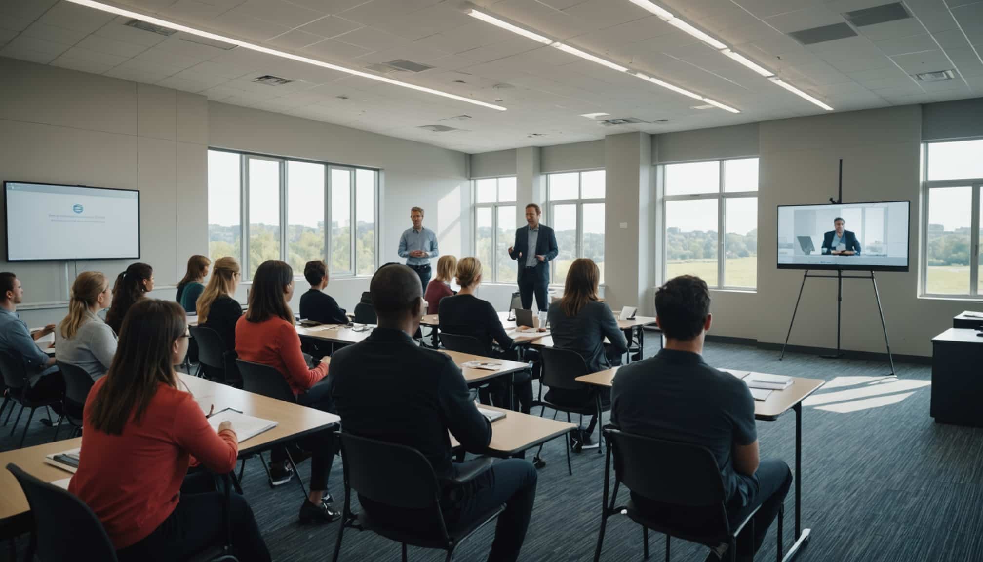 Personnes en formation professionnelle pour avancer carrière